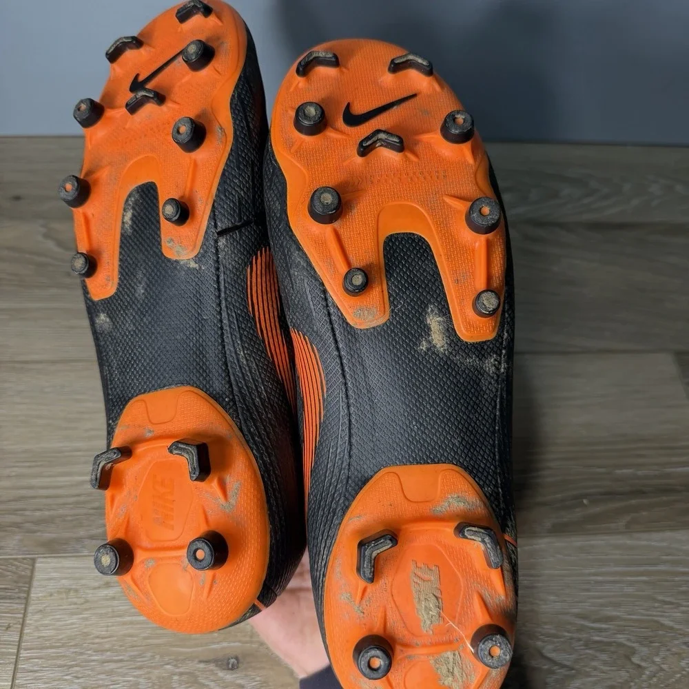 Nike Superfly 6 Pro FG Soccer Cleats Flyknit Black Orange Size 9 AH7368-081